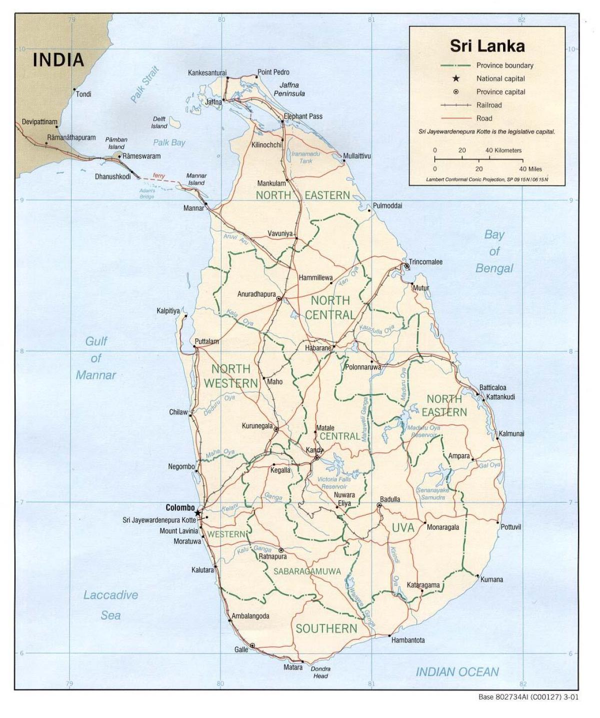 Şri-Lanka xəritəsi