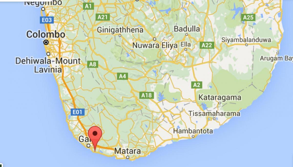  kart cənub-qərbində, Şri-Lanka
