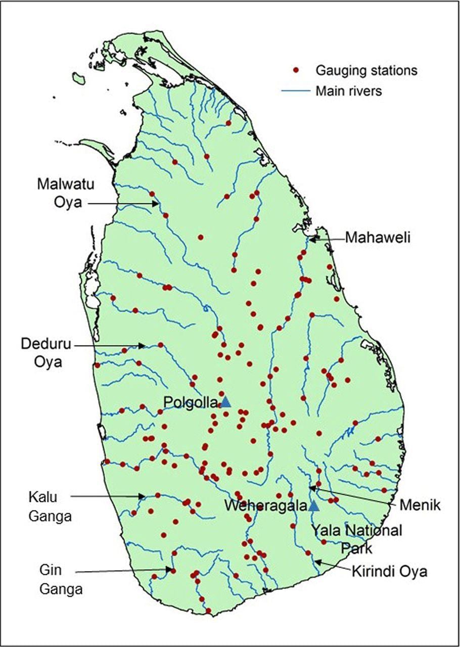 kart Şri-Lanka Ганга