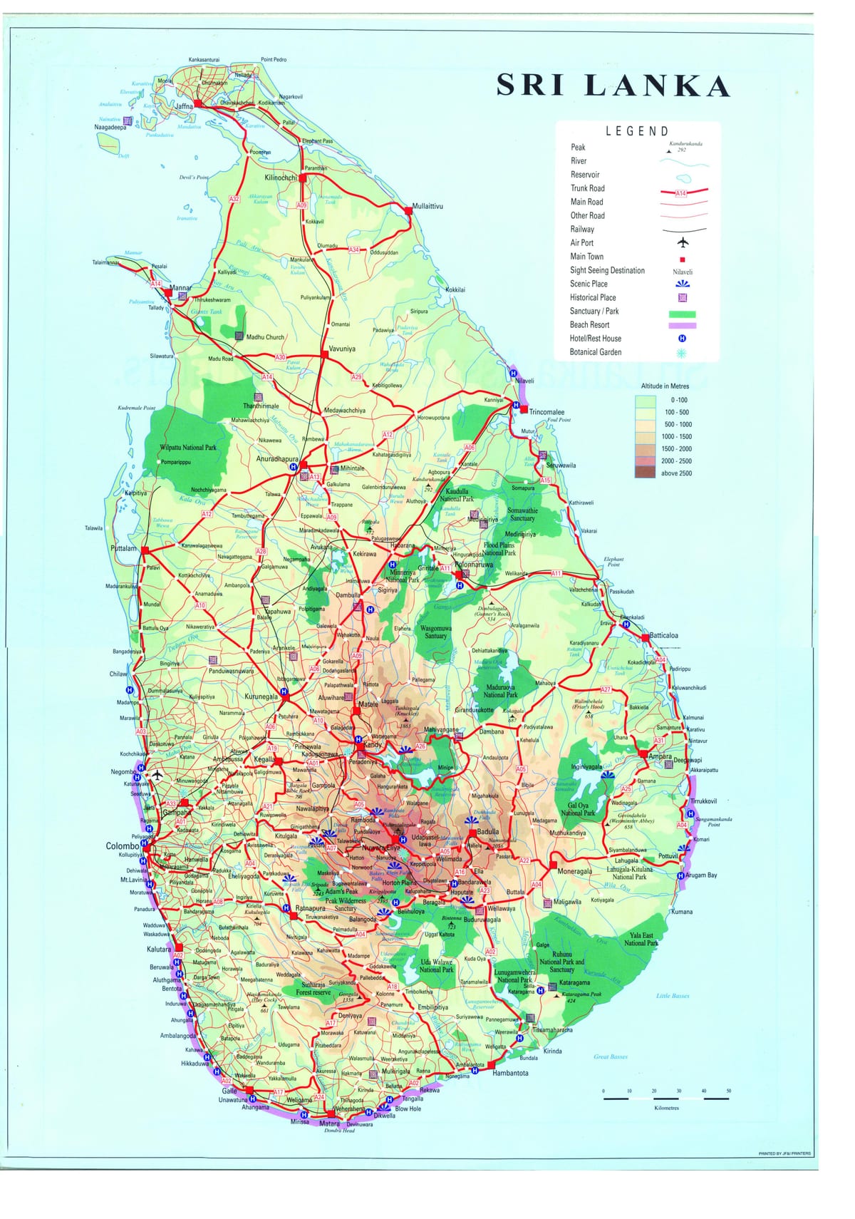 kart Şri-Lanka nəqliyyat 
