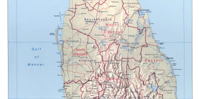 Kart Şri-Lanka şəhərləri ilə