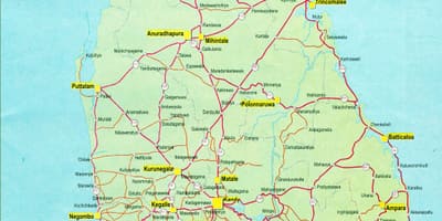 Məsafə yol xəritəsi Şri-Lanka