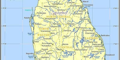 Kart Şri-Lanka və tarixi yerləri