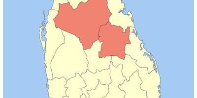 Mərkəzi əyalətində Şri-Lanka xəritədə